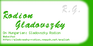 rodion gladovszky business card